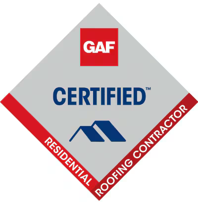 GAF Certified™ Residential Roofing Contractor badge